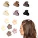 12Pcs Small Hair Claw Clips Flower Hair Clip Small Claw Clips Nonslip Hair Clamps Claw Hair Accessories for Girls Women Mini Claw Hair Clips Suitable for Women Girls(Random Color)