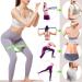 Quelcc Resistance Tapes Set - 5 Strength Levels for Muscle Building Yoga & Pilates - Includes Instructional Guide & Carry Bags - Buy Online on GoSupps.com
