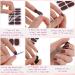 220-Piece 3D Rhinestone Toe Nail Polish Strips - Self-Adhesive Full Wraps with Nail Files | 10 Styles for Women and Girls - Buy Online on GoSupps.com