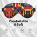 Shop Unisex Sleep Eye Mask - Comfortable Red Yellow Blue Black Print for Travel Yoga & Shift Work - Buy Online on GoSupps.com
