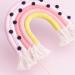 Boho Braided Rainbow & Cloud Cake Topper for Birthdays, Baby Shower, Christenings - Pinks & Polka Dots - Buy Online on GoSupps.com
