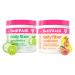 Daily Fiber Supplement Bundle with Collagen Probiotics Electrolytes & Hydration Support - Cucumber Lime Mint & Peach Mango Flavors - Promotes Digestive Skin Health Gut Balance - 32 Servings