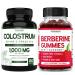 Colostrum (120 Capsules) Bovine Colostrum Capsules Supplement and Berberine Gummies with Ceylon Cinnamon (60 Gummies) pREMOIUM Sugar-Free Chewable Supplement for Adults - Vegan Safe & Made in USA