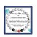 Healing Bracelets for Women Anti Anxiety Yoga Beads Stress Relief Healing Thoughts Bracelets Relaxation Gift Aromatherapy Essential Oil Diffuser Lava Bracelet Gifts for Women Men Girls White