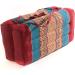 Zafuko Large Foldable Cushion - Organic Kapok Filling | Portable Soft Yoga Prop | Blue/Burgundy - Buy Online on GoSupps.com