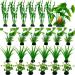 Buy Lancare 25 PCS Green Plastic Aquarium Plants - Artificial Aquatic Decoration Set for Stunning Fish Tanks - Buy Online on GoSupps.com