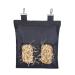 Rabbit Hay Feeder Bag Small Animal Hanging Feeder Sack Oxford Cloth Fabric Guinea Pig Hay Feeder for Rabbit Guinea Chinchilla Black