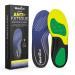 Work Orthotic Insoles for Plantar Fasciitis - Welnove Superior Comfort Work Boot Insoles for Standing All Day - Anti Fatigue Medium Arch Support Shoe Inserts for Men Women Flat Feet Pain (Size L) Blue L: Men 9.5-10.5 / Women 10.5-11.5