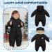 Milkiwai Baby Snowsuit Romper | Cute Bear Winter Hooded Jumpsuit | Boys Girls Infant Snow Wear | Thick Outfits 66 Black - Buy Online on GoSupps.com