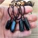 Minerals Stones Natural Crystal Black Tourmaline Stone Pendant Necklace Fashion Jewelry Crystal Stones Decoration ERTEYIN