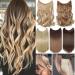 Hair part extensions hair extension A breath of a breath of hair sealing with invisible wire wire in hairpiece 40cm curly medium 16 "curly medium brown