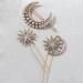 6PCS Metal Hair Forks - Moon & Star Rhinestone Hair Sticks for Women | Hair Accessories for Thin Thick Hair - Buy Online on GoSupps.com