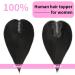 GULALUUK Real Human Hair Topper 10inch Natural Black - 120 Density Swiss Lace Base | UK Hair Pieces for Women - Buy Online on GoSupps.com