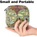 Vintage World Map Sanitary Napkin Storage Bag | Pirate Adventure Pattern | Portable Menstrual Cup Pocket with Zipper for Teens & Women - Buy Online on GoSupps.com