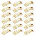 Mbsomnus 18pcs Snap Hair Clips Double Grip Hair Clips Metal Hair Barrettes Women Hair Clips for Hair Making Girls Hair Styling Salon Hair Accessories (Gold)