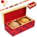 Ghasitaram Gifts Rakhi Gifts for Brothers 2 Laddoo Box of Panjeeri Laddoo and Besan laddoo with Pearl Beads Rakhi