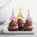 Eiffel Tower Cupcake Toppers Wedding Party Decor Bridal Shower Dessert Cupcake Toppers Paris Themed Birthday Party Decoration - Pink & Sliver & Blue & Gold Glitter - Buy Online on GoSupps.com