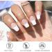 Semi Cured Gel Nails Strips French Style Nail Wraps Soft Self-Adhesive Gel Nail Stickers Long Lasting Gel Nail Strips for Nails French Tip Manicure - UV/LED Lamp Required Silver Edge White French - Buy Online on GoSupps.com