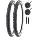 Bike Tire 26 x 2.125 Inch Folding Replacement Bike Tire for Beach Cruiser Bike White Sidewall 2 Tires 2 Tubes 2 Tire Levers