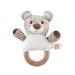 Donty-Tonty Premium Wood Baby Teether Rattle Toy Easter Gift Animals Soft Plush Shaker Toy with Natural Wooden Teething Ring Perfect Toddler  Newborn Boy  Girl Gifts for 0 3 6 9 12 Months - Grey Bear