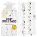 Baby Belly Band for Gas & Colic Baby Relief - Self Heating Belly Band Baby Belly Button Band Colic Band Tummy Wrap for Babies Colic Belt Baby Gas Wrap Colic Baby Relief Newborn - Feathers