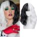 Cruella Wig for Cruella Devil Costume Ladies Short Bob Curls Wigs Natural Wig for Women Cosplay Costume Party Wig 047J