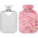 NAANLE Japanese Cherry Blossom Hot Water Bottle - 1L Transparent Heat Bottle for Menstrual Cramps & Pain Relief | Hand & Foot Heat Therapy - Buy Online on GoSupps.com