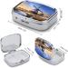 Traditional Windmill Print Pill Box | 2 Compartment Metal Pill Organizer | Portable Pocket & Purse Storage - Buy Online on GoSupps.com