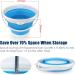 Twilight Garage 10L Collapsible Silicon Plastic Bucket Foldable Tub for Water Fishing Camping Gardening Cleaning Kitchen Car Cleaning Indoor/Outdoor Use(Blue) - Buy Online on GoSupps.com