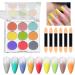 Poudre pigment e pour ongles Finition miroir arc-en- Ensemble de poudres | Brillant Art d grad arc-en- pour d coration d'ongles DIY pour P ques Halloween No l CF01 - Buy Online on GoSupps.com