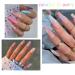 5D Flower Nail Art Stickers - Spring Daisy Design in White Yellow - Self Adhesive Nail Decals for Manicure Decoration - Buy Online on GoSupps.com
