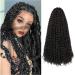 18 inch Passion Twist Water Wave Crochet Braids Hair - 7 Packs | Long Bohemian Locs | Synthetic Hair Extensions for Spring Twist and Fluffy Style - Buy Online on GoSupps.com