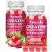 Creatine Monohydrate Gummies 5000mg for Men & Women Sugar Free & Chewable Creatine Pre-Workout Supplement with L-Taurine & B12 for Muscle Strength & Recovery (120 Count)-Strawberry