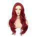 Tseses Red Long Curly Wavy Wig for Women - Cosplay & Halloween Synthetic Fiber - Buy Online on GoSupps.com