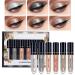 6 Colors Liquid eyeshadow set metallic diamond-shimmer glitter blid shadow shiny pigmented durable waterproof sparkling eyeshadow-eyes-up kits (a)