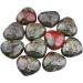 Nupuyai Dragon Bloodstone Heart Palm Worry Stone - Chakra Reiki Healing Crystal for Home Decor - 45mm Multicolor Love Stone - Buy Online on GoSupps.com