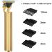 Electric Hair Clippers Men Beard Trimmer Men with USB Charging Wireless Use Professional T-Blades Long Hair Trimmer Black Gold - Buy Online on GoSupps.com
