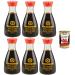 Italian Gourmet E.R. Kikkoman Set of 6 Natural Fermented Soy Sauces 150ml + Italian Gourmet Polpa 400g