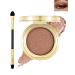 Single Brown Glitter Eyeshadow Pearl Shimmer Eye Shadow Palette with Brush Longwear Waterproof Cream Eyeshadow High Pigmented Ultra-Blendable Sparkly Highlighter Makeup Sombras Para Ojos Con Brillo-04 04# Brown