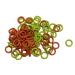 (100 Pack) Soft Stitch Ring Markers Orange & Yellow (Small Size for Needle Sizes 0-8 for Knitting/Crochet/etc) Small (Needle 0-8) Orange & Yellow