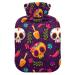 Hot water bottles with cover Sugar Skull hot water bags for pain relief warming hands heating bottles 2 liters