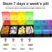 Extra Large Pill Organizer 2 Times a Day Weekly XL AM PM Pill Case 7 Day Pill Box Twice a Day Oversized Daily Medicine Organizer for Vitamins Big Pill Container Medication Dispenser(Black&Rainbow) - Buy Online on GoSupps.com