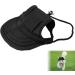 Premium Black XL Dog Baseball Cap with Ear Holes - Sun Protection Hat for Pets | Stylish & Comfortable Dog Sports Hat - Buy Online on GoSupps.com