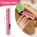 Hair Straightener Comb - Portable 4000mAh Electric Straightening Brush with Display 3 Temperature Settings Anti-Scald - Pink Color - Buy Online on GoSupps.com