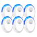 Ultrasonic Pest Repeller 6 Pack Mice Repellent Plug-ins Electronic Pest Roach Spider Insect Rodent Repellent Indoor Home Attic Garage Basement White