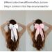 Hair Bow 3 PCS Big Bow Hair Clips Black Bow Hair Clip Hair Clips with Long Silky Satin Ribbon Solid Color Hair Barrettes for Women's trendy accessories (Pink Black White) - Buy Online on GoSupps.com