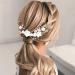 Flower Headband Bridal Headband for Women Boho Headpiece Hair Vine Girls Hair Accessories Bridal Bridesmaid Wedding Headpiece Pearl Flower Leaf Headpieces Hair Floral for Wedding Prom Party(Gold) - Buy Online on GoSupps.com