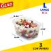 GladWare Deep Dish Food Storage Containers - 64 oz (3 Count) | Glad Lock Tight Seal, Large Rectangle Food Containers for Meal Prep - Buy Online on GoSupps.com
