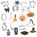 Jsdoin 12 Pieces Halloween Cookie Cutters Stainless Steel Biscuit Cutter Set with Pumpkin Witch Hat Bat Ghost Skull Shaped Mould for Pastry Baking Fondant Kids Clay Halloween Decoration