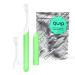 Quip Sonic Toothbrush for Kids with Timer - Includes Extra Brush Head and Travel Cover Mount - Electric Soft Bristle Refill Head Rubber Handle 3 Month Battery Life - Glow in The Dark Green